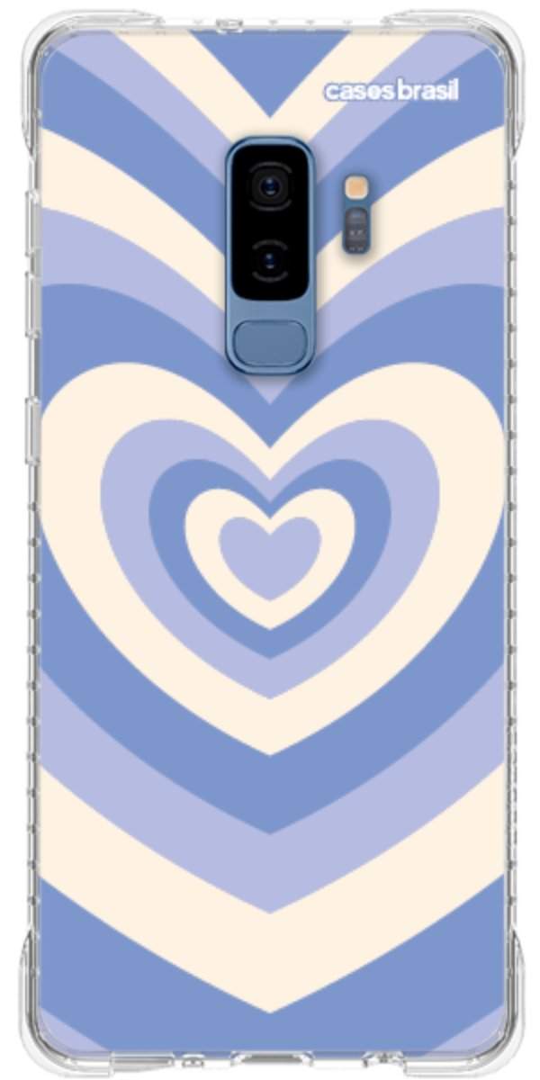 Capinha para Celular Coração Retrô Azul