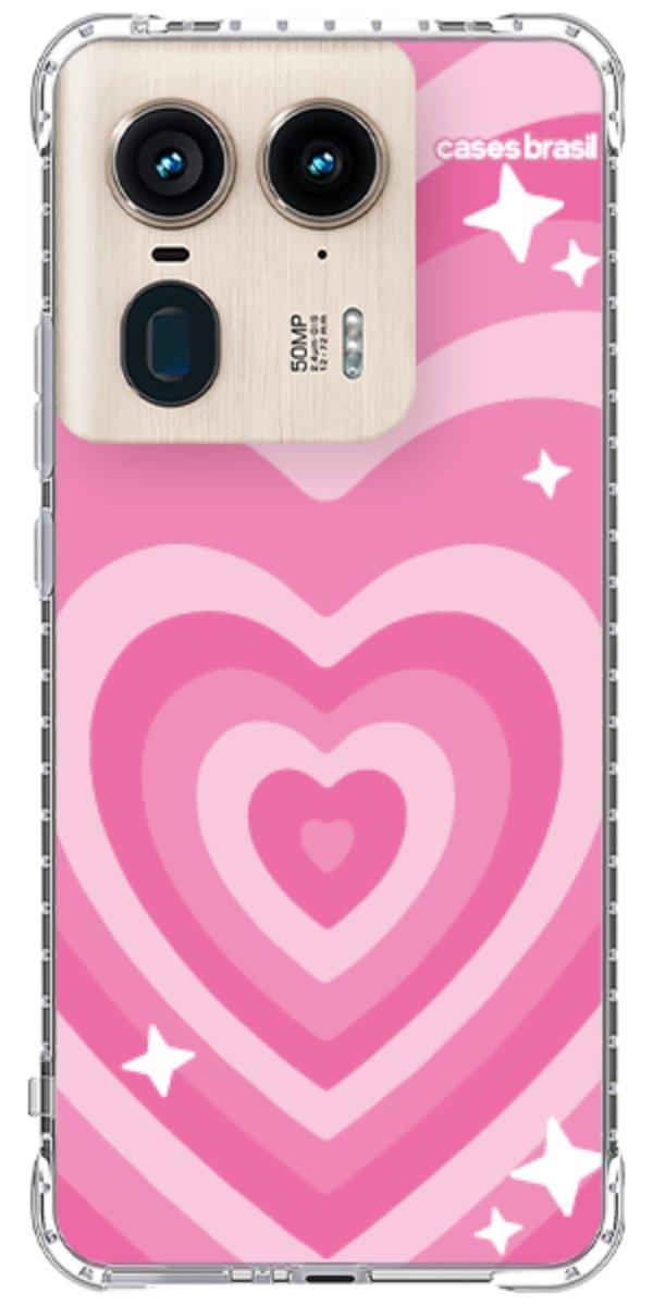 Capinha para Celular Coração Retrô Pink