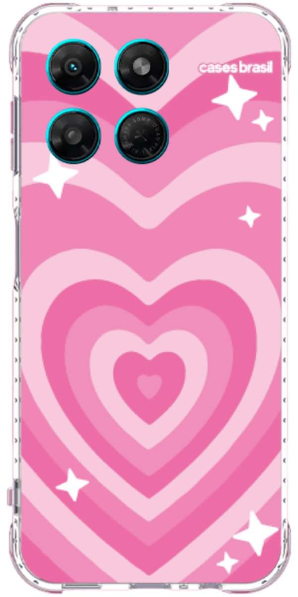 Capinha para Celular Coração Retrô Pink