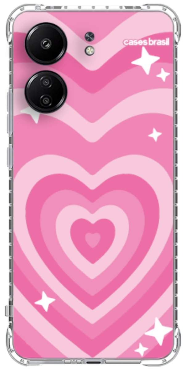 Capinha para Celular Coração Retrô Pink