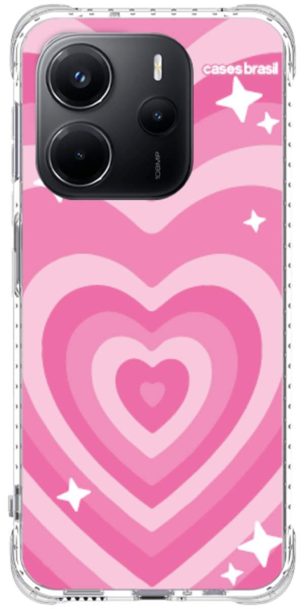 Capinha para Celular Coração Retrô Pink