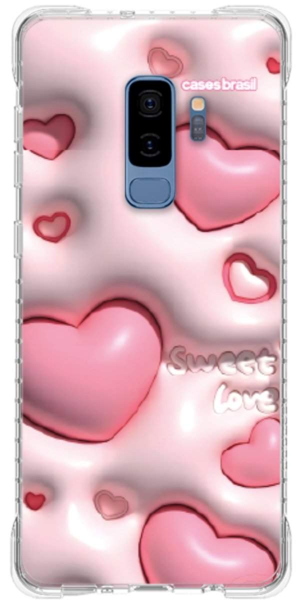 Capinha para Celular Corações Bubble Rose