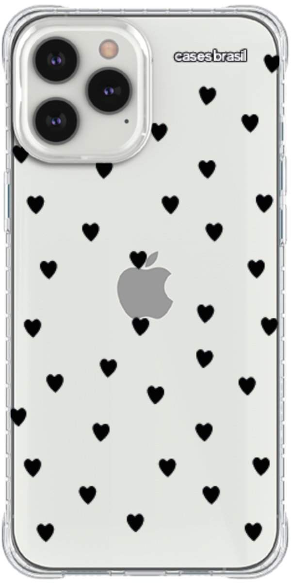 Capinha para Celular Corações Black