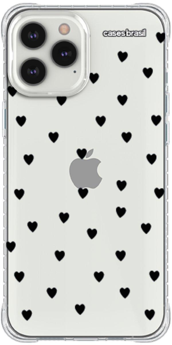 Capinha para Celular Corações Black