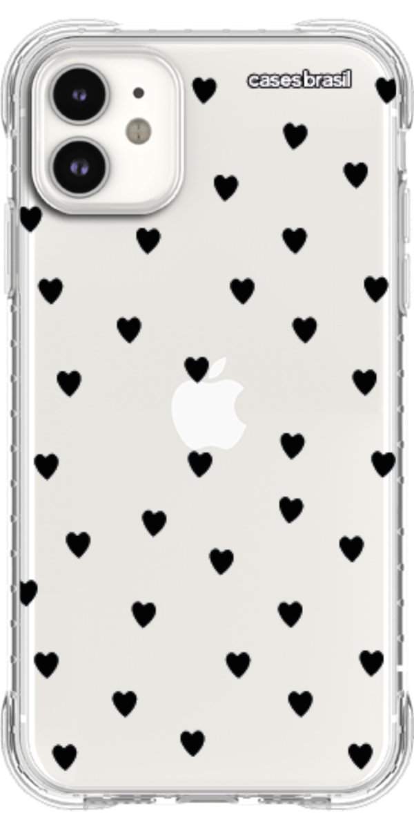 Capinha para Celular Corações Black
