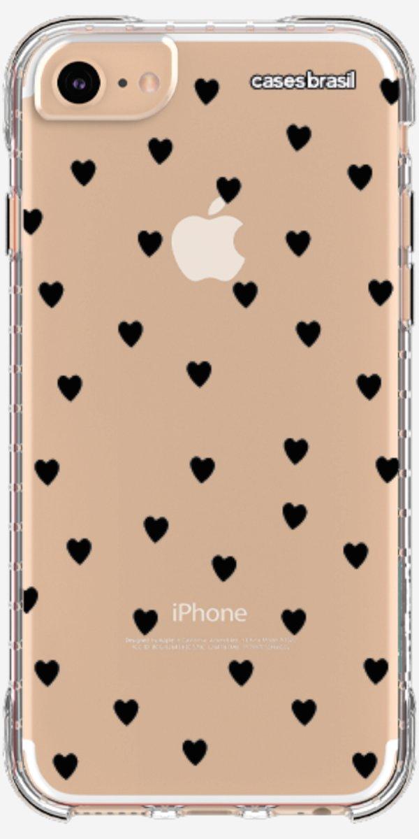 Capinha para Celular Corações Black