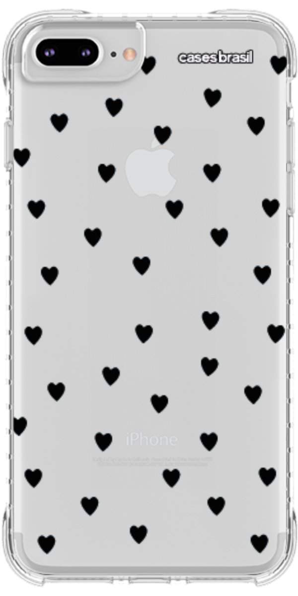 Capinha para Celular Corações Black
