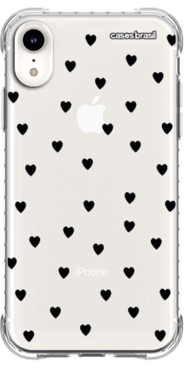 Capinha para Celular Corações Black