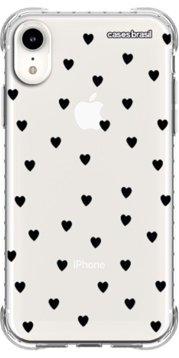 Capinha para Celular Corações Black