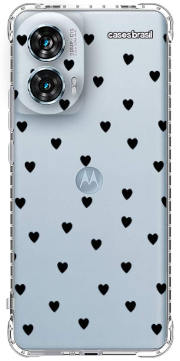 Capinha para Celular Corações Black