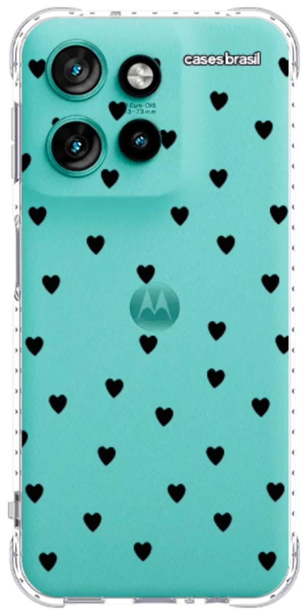 Capinha para Celular Corações Black