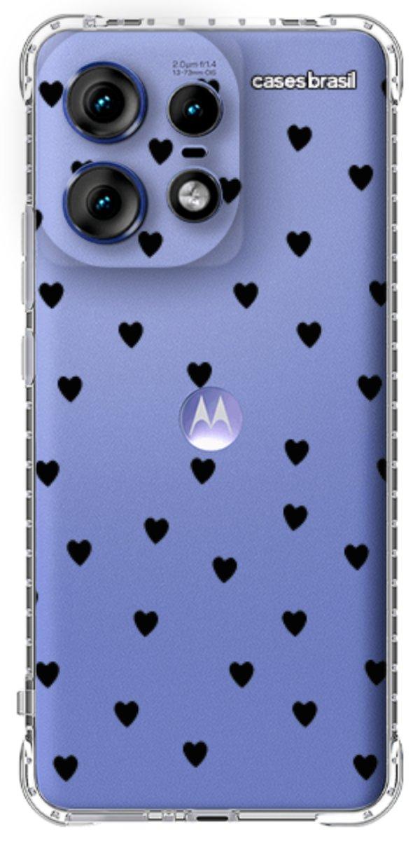 Capinha para Celular Corações Black