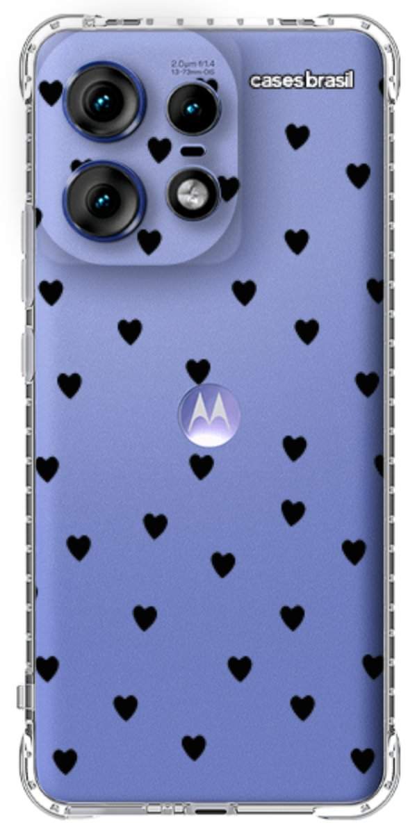 Capinha para Celular Corações Black