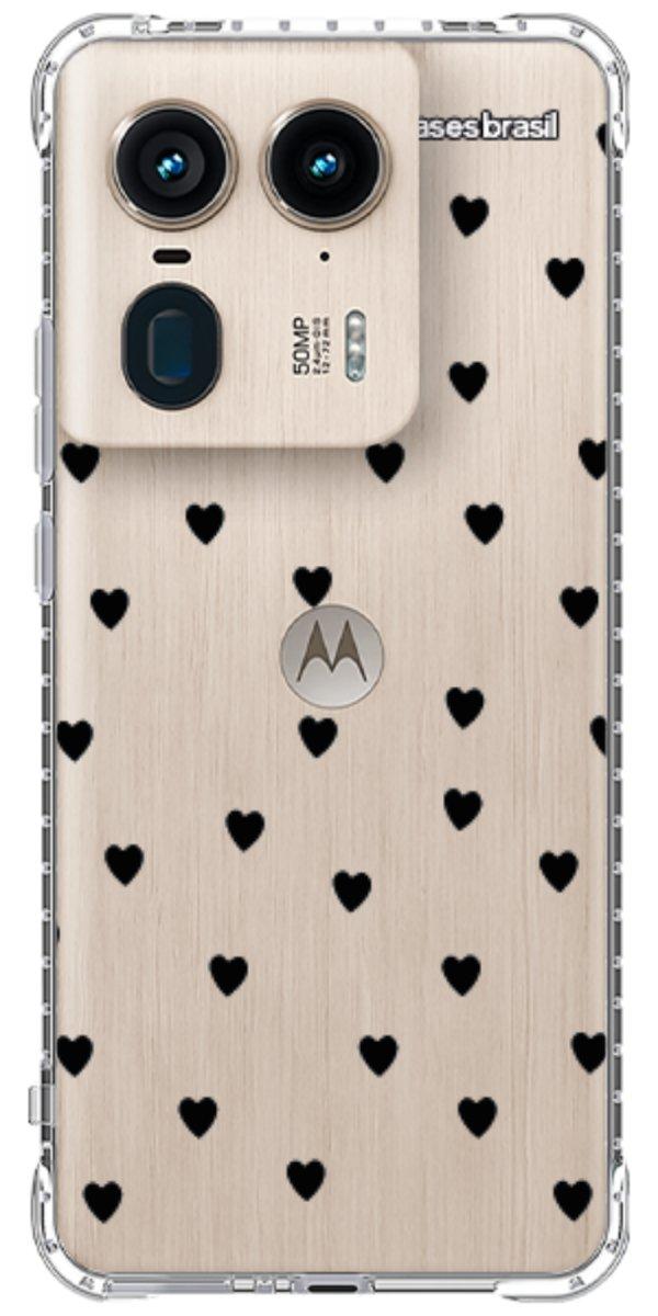 Capinha para Celular Corações Black