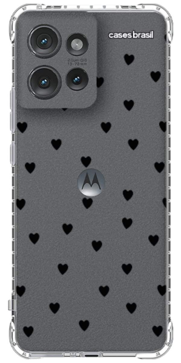 Capinha para Celular Corações Black