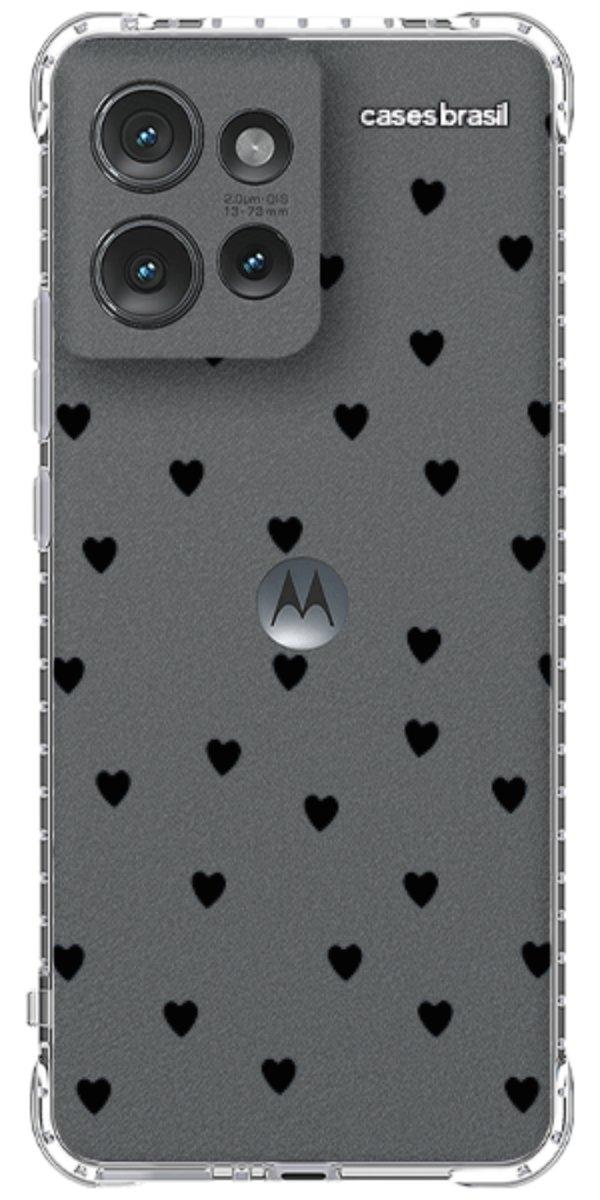 Capinha para Celular Corações Black