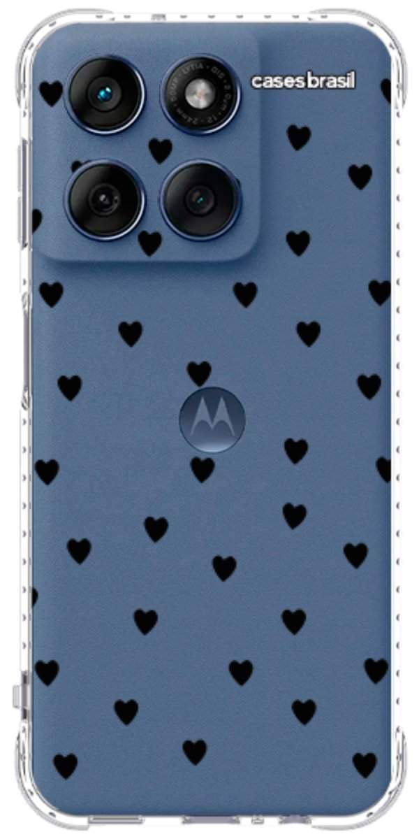 Capinha para Celular Corações Black