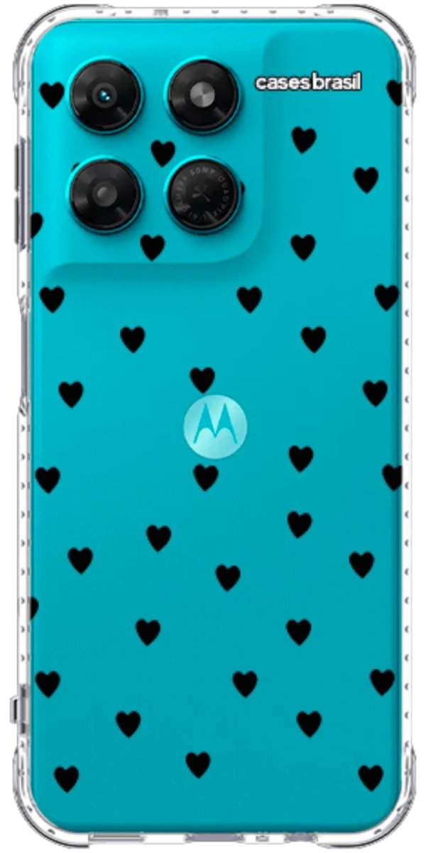 Capinha para Celular Corações Black