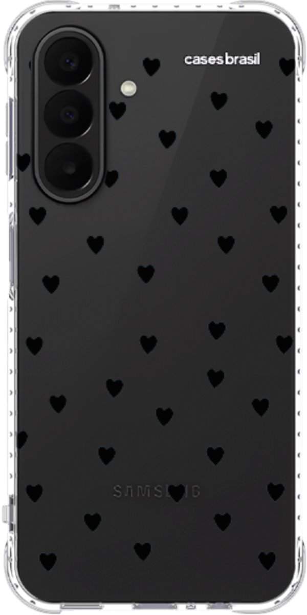 Capinha para Celular Corações Black