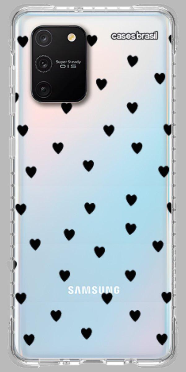 Capinha para Celular Corações Black