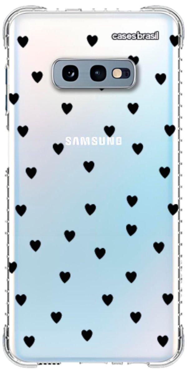 Capinha para Celular Corações Black