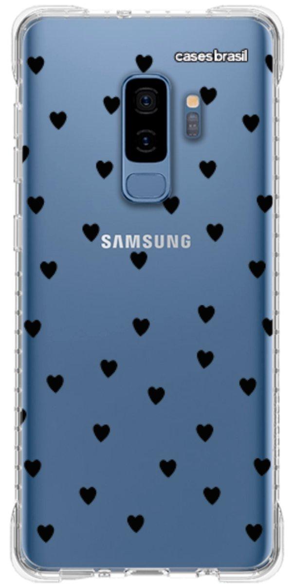 Capinha para Celular Corações Black