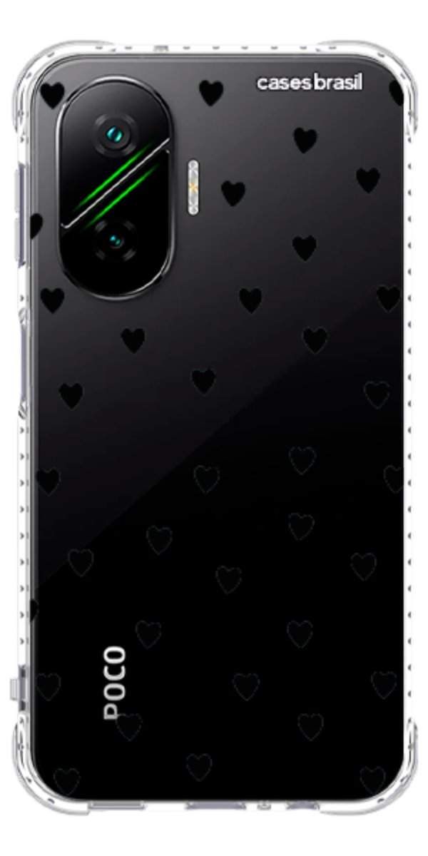 Capinha para Celular Corações Black