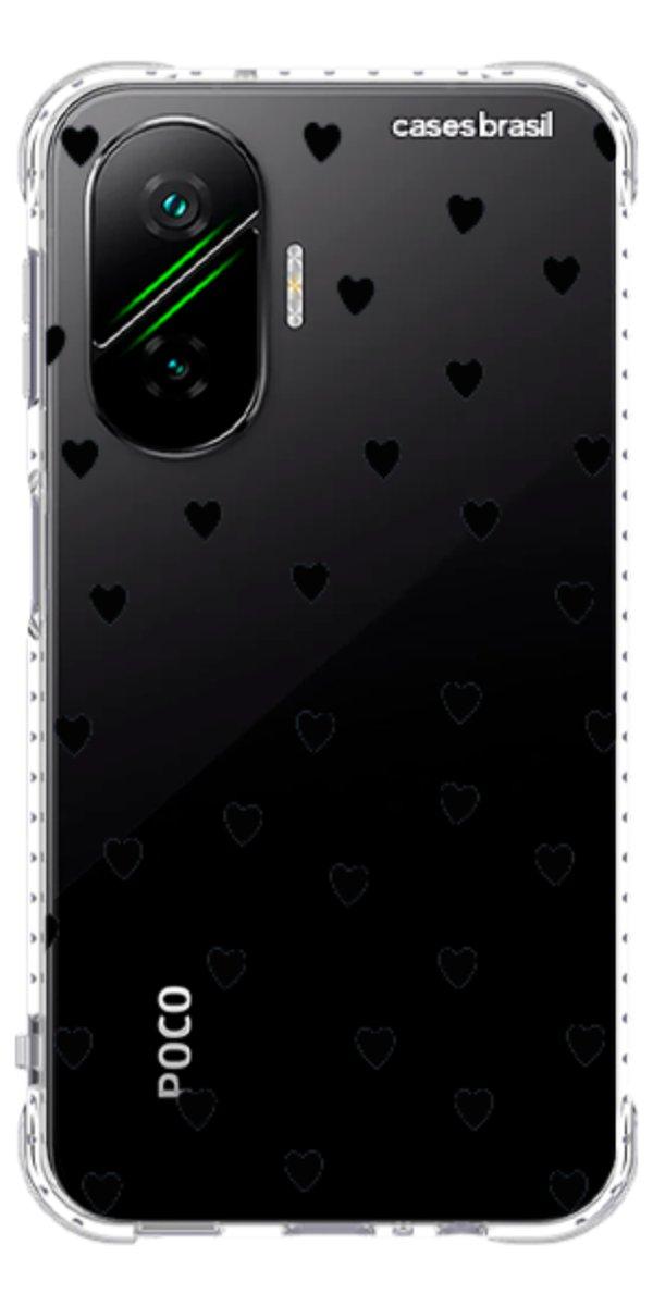 Capinha para Celular Corações Black