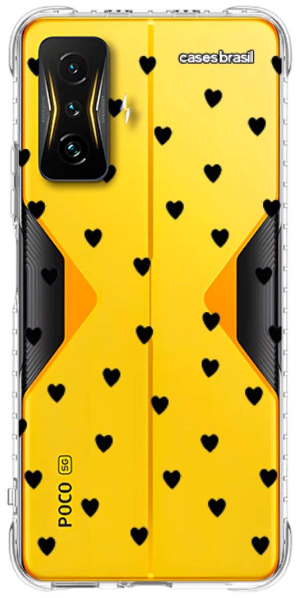 Capinha para Celular Corações Black
