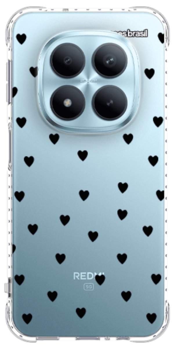 Capinha para Celular Corações Black