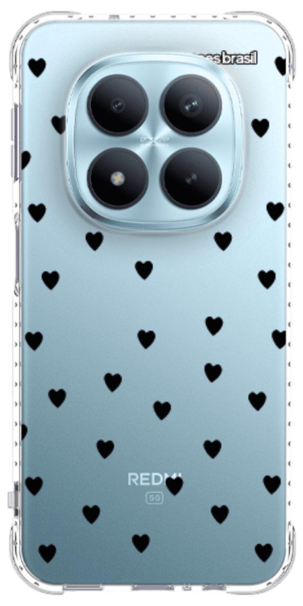 Capinha para Celular Corações Black