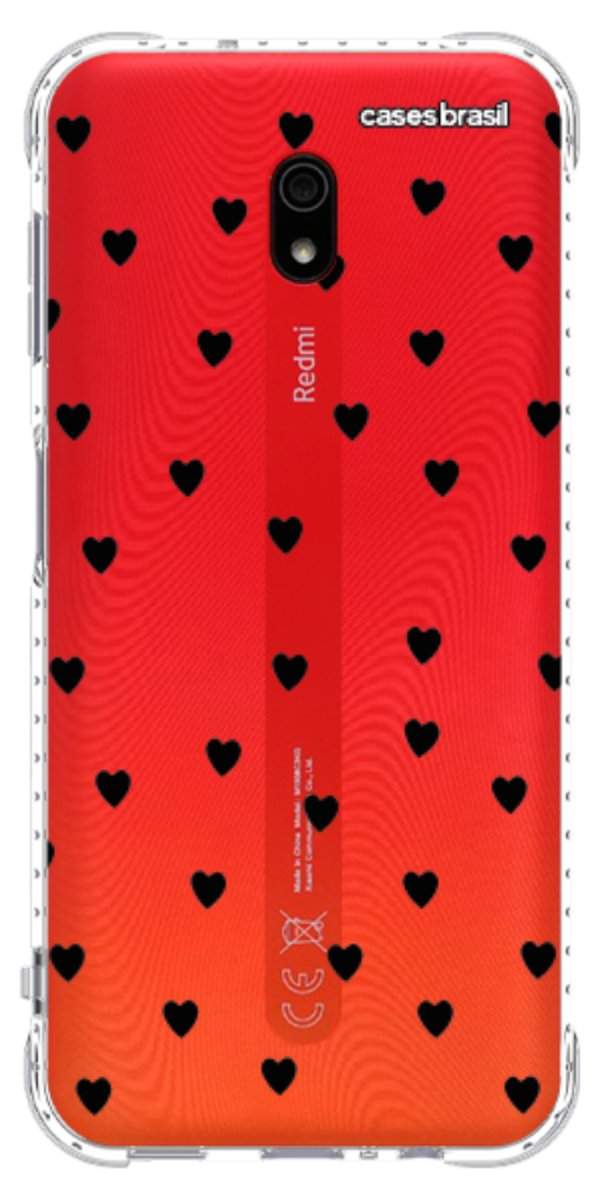 Capinha para Celular Corações Black