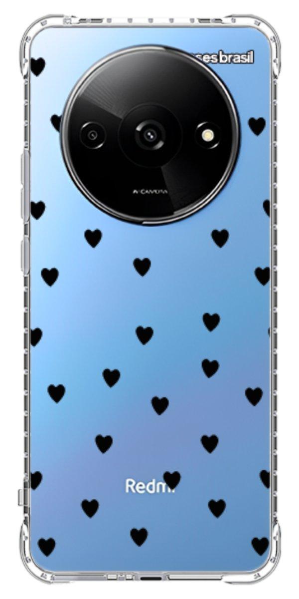 Capinha para Celular Corações Black