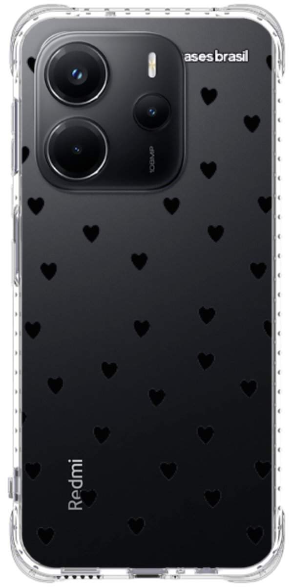 Capinha para Celular Corações Black
