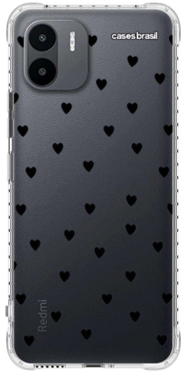 Capinha para Celular Corações Black