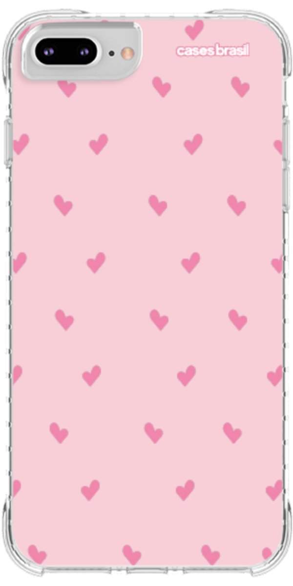 Capinha para Celular Corações Rosa Bebê