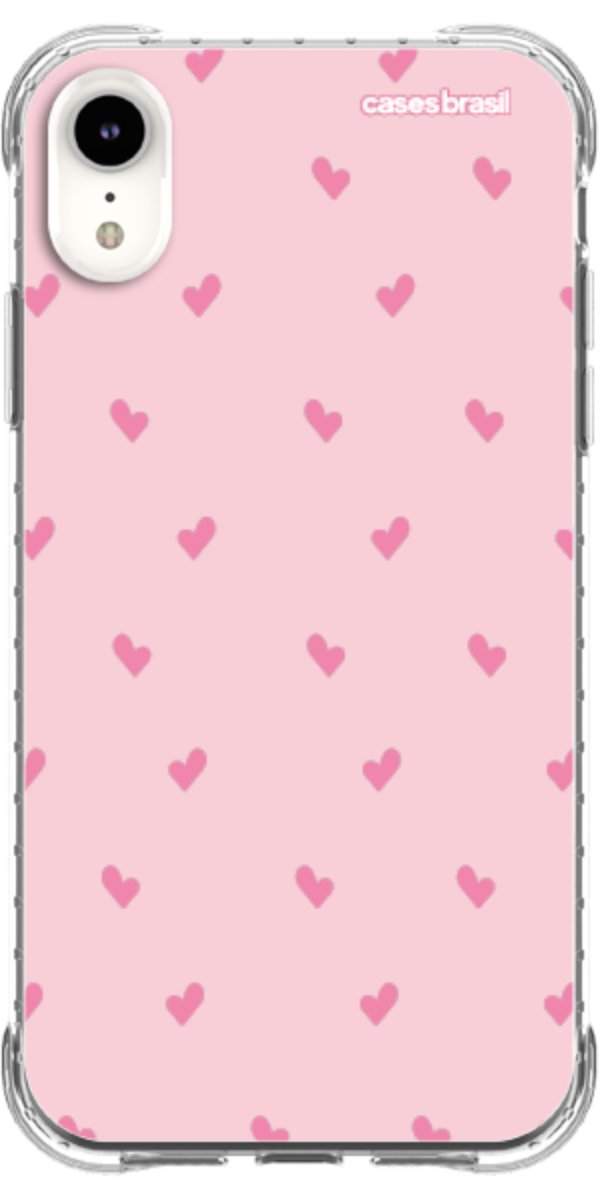 Capinha para Celular Corações Rosa Bebê