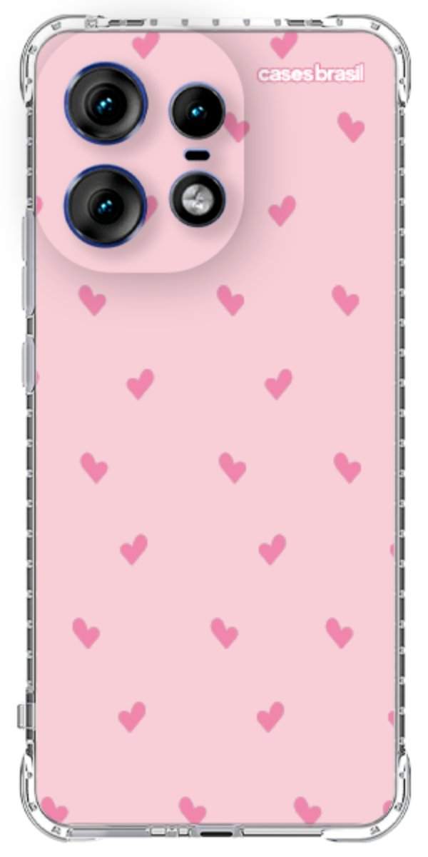 Capinha para Celular Corações Rosa Bebê
