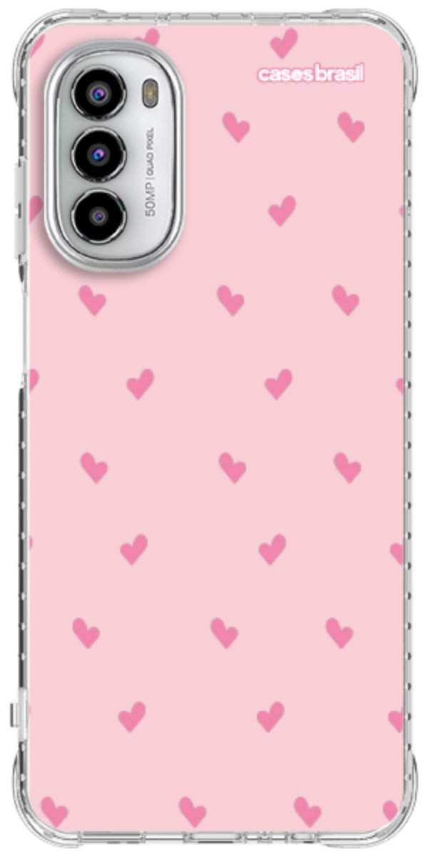 Capinha para Celular Corações Rosa Bebê