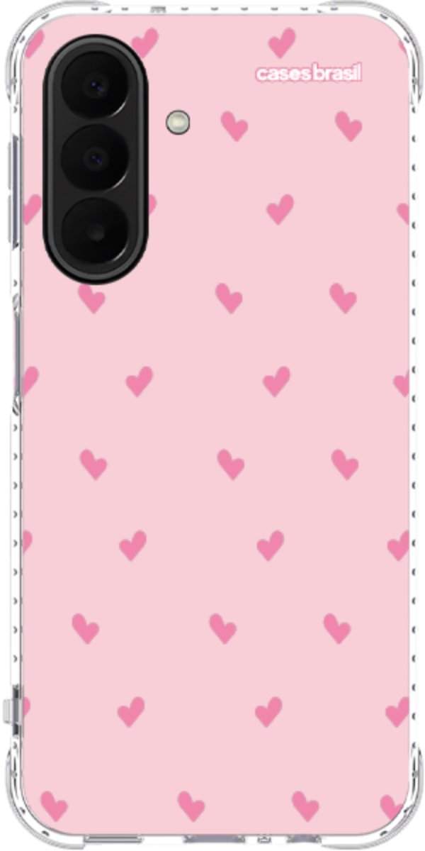 Capinha para Celular Corações Rosa Bebê