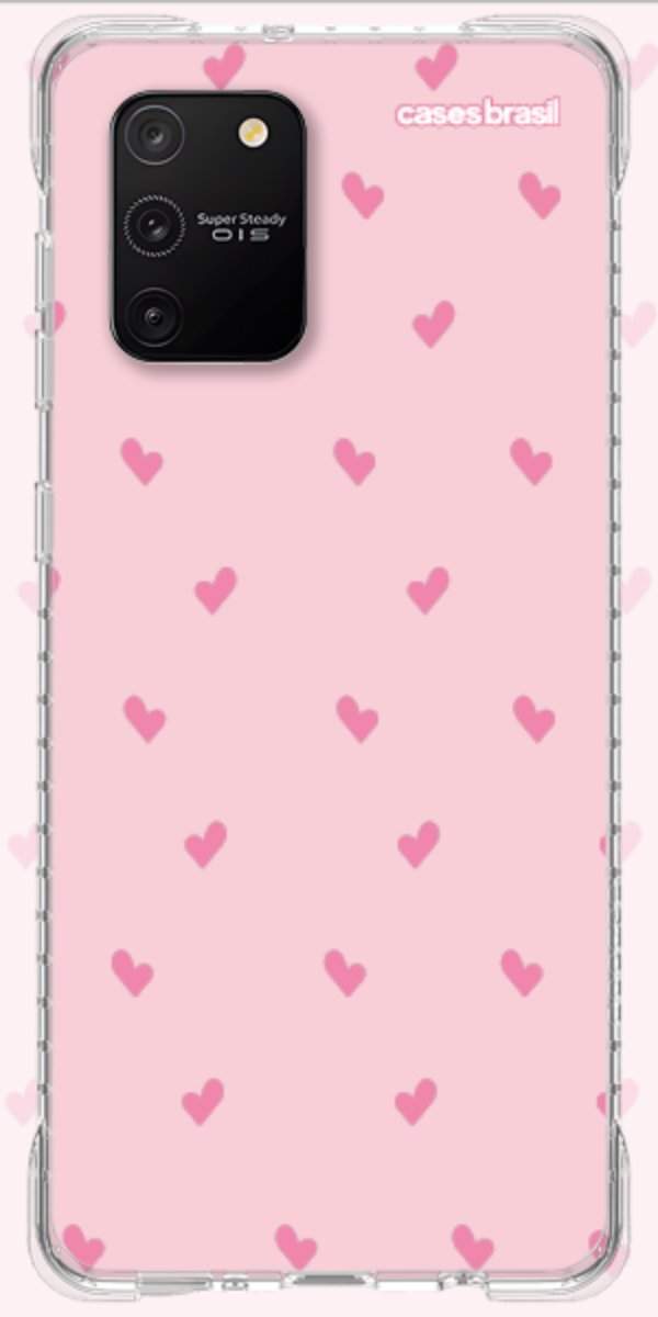 Capinha para Celular Corações Rosa Bebê