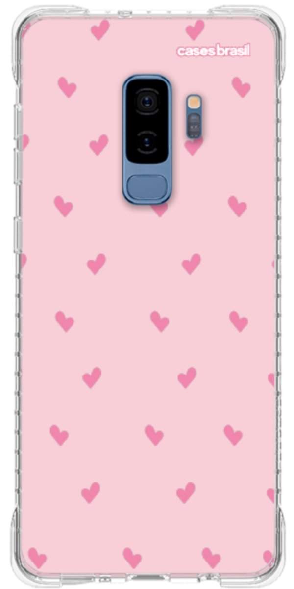 Capinha para Celular Corações Rosa Bebê