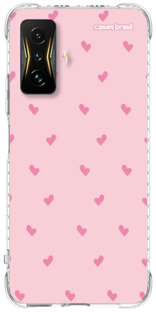 Capinha para Celular Corações Rosa Bebê