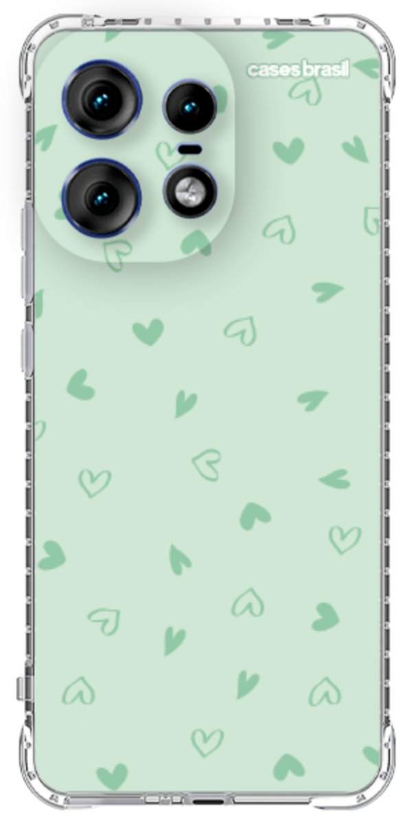Capinha para Celular Corações Verdes