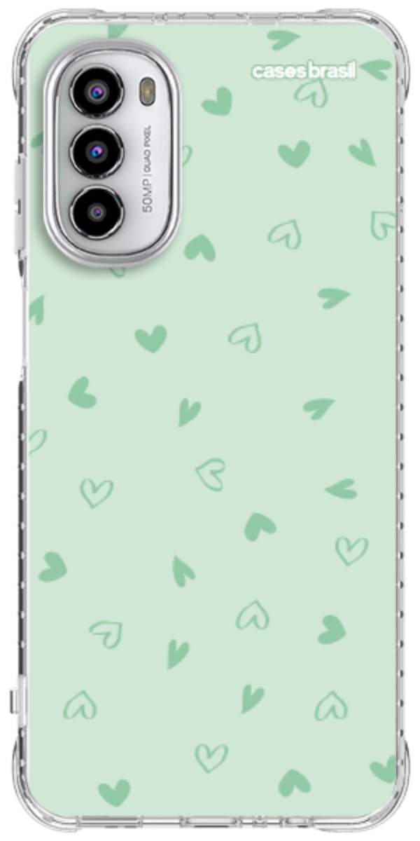 Capinha para Celular Corações Verdes