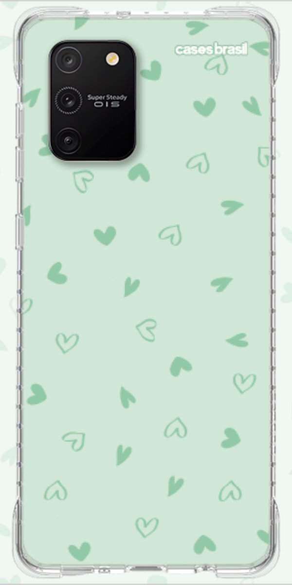 Capinha para Celular Corações Verdes