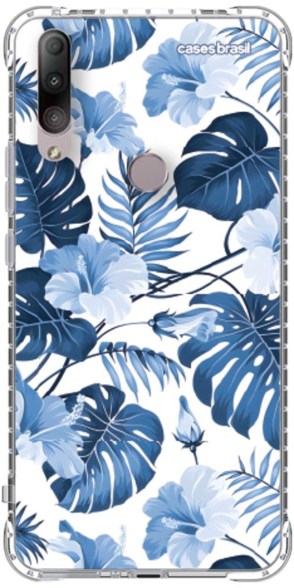 Capinha para Celular Folhagem Tropical Azul