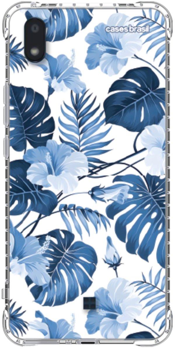 Capinha para Celular Folhagem Tropical Azul
