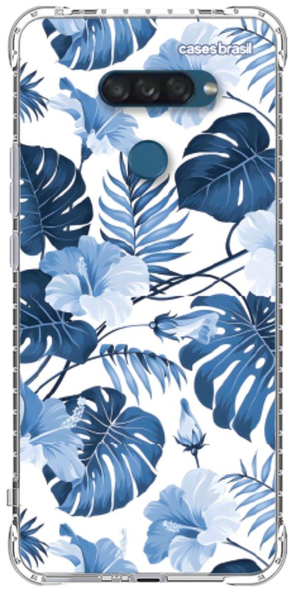 Capinha para Celular Folhagem Tropical Azul