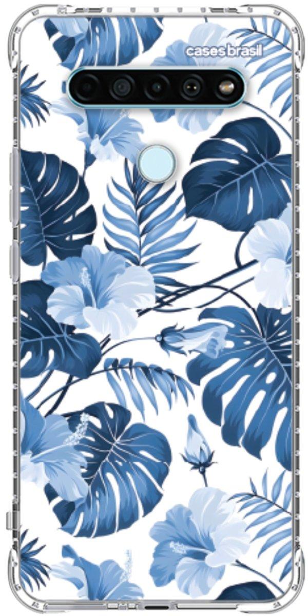 Capinha para Celular Folhagem Tropical Azul
